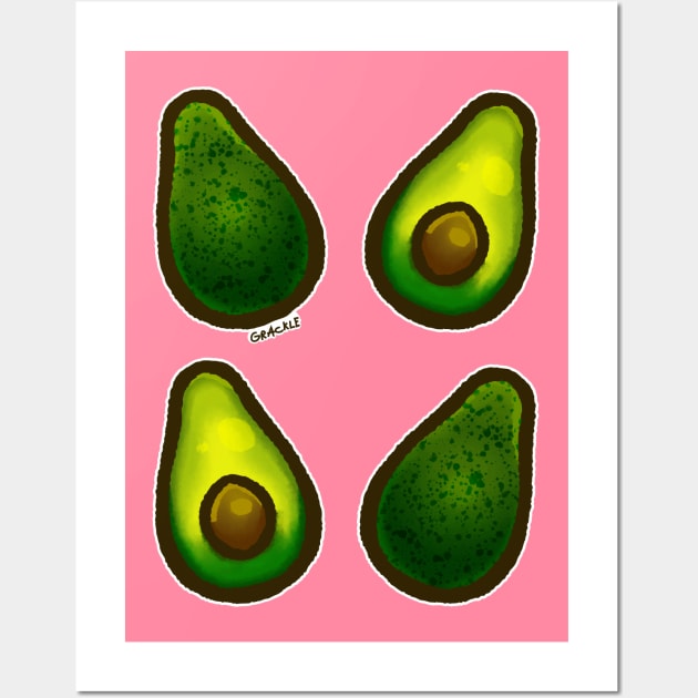 Absolutely Avocado (Quad Version) Wall Art by Jan Grackle